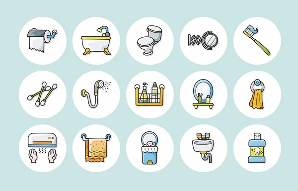 Набір іконок для сантехніки та ванної кімнати,eps10 — стоковий вектор