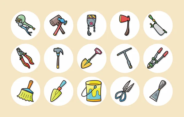 Conjunto de iconos de herramientas de trabajo, eps10 — Vector de stock