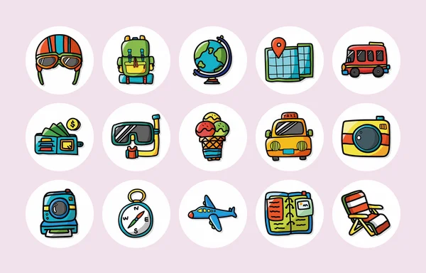 Travel and tourism icons set,eps10 — Stock Vector