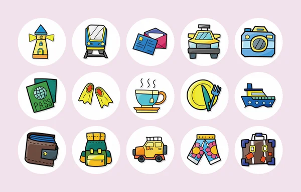 Travel and tourism icons set,eps10 — Stock Vector