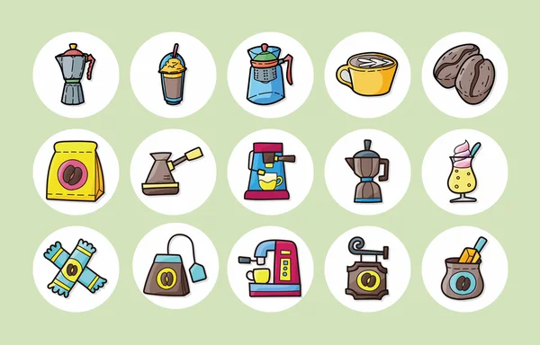 Coffee and tea icons set,eps10 — Stock Vector