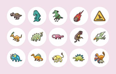 Dinozorlar simgeler kümesi, eps10