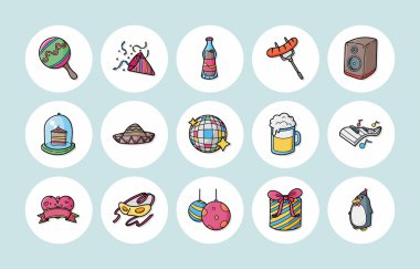 Parti ve kutlama simgeler kümesi, eps10