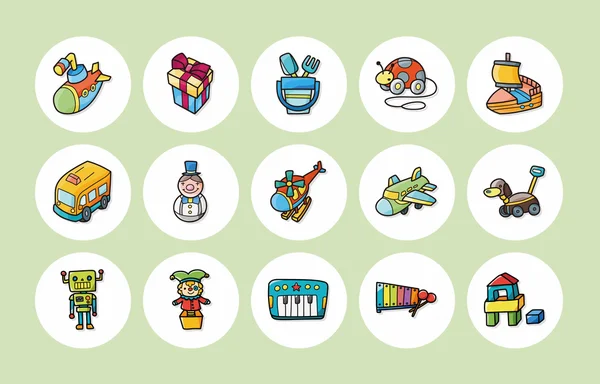 Gyermekek játékok ikonok beállítása, eps10 — Stock Vector