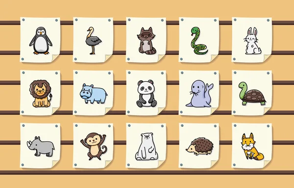 Набір піктограм смішних тварин,eps10 — стоковий вектор