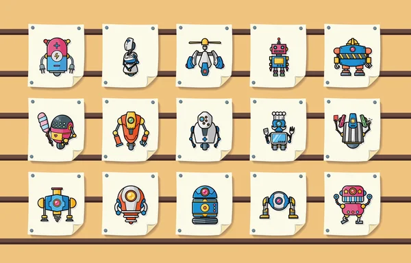Herstellung Roboter-Icons Set, eps10 — Stockvektor