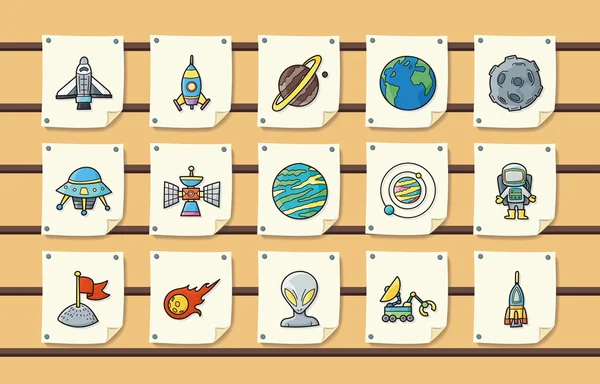 Conjunto de ícones de espaço e astrologia, eps10 — Vetor de Stock