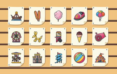 Eğlence Parkı simgeler kümesi, eps10