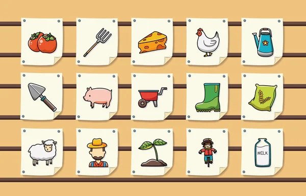 Conjunto de ícones Agricultura e Agricultura, eps10 — Vetor de Stock