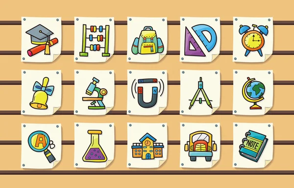 Conjunto de iconos escolares y educativos, eps10 — Vector de stock