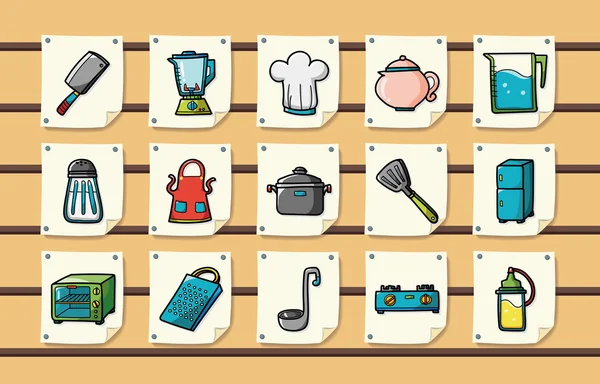Mutfak ve pişirme Icons set, eps10 — Stok Vektör