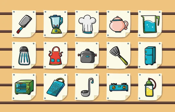 Conjunto de iconos de cocina y cocina, eps10 — Vector de stock