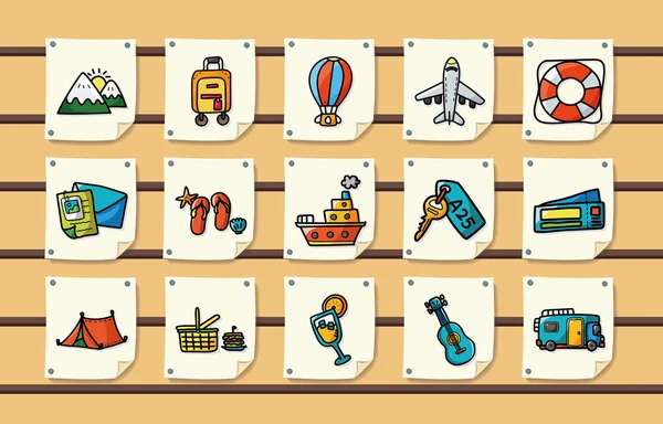 Conjunto de iconos de viajes y turismo, eps10 — Vector de stock