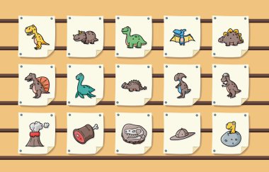 Dinozorlar simgeler kümesi, eps10