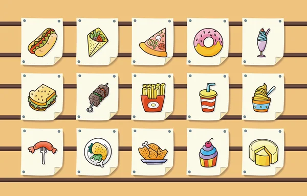 Conjunto de ícones de alimentos e bebidas, eps10 — Vetor de Stock