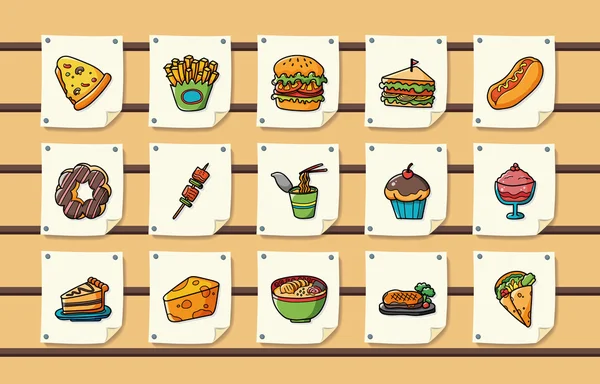 Set icone cibo e bevande, eps10 — Vettoriale Stock
