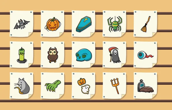 Conjunto de ícones de festa de Halloween, eps10 — Vetor de Stock