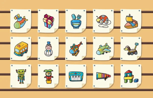 Conjunto de iconos de juguetes para niños, eps10 — Vector de stock