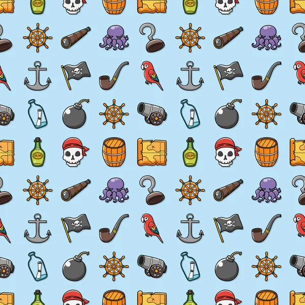 Set di icone pirata, eps10 — Vettoriale Stock