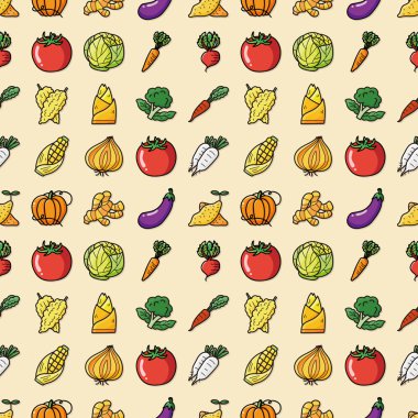 Sebze ve meyve simgeler kümesi, eps10