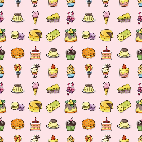 Dessert und Süßigkeiten Icons Set, Eps10 — Stockvektor
