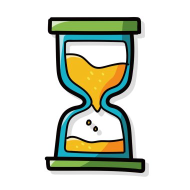 Kum saati renk doodle