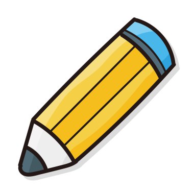 kalem ve kurşun kalem rengi doodle