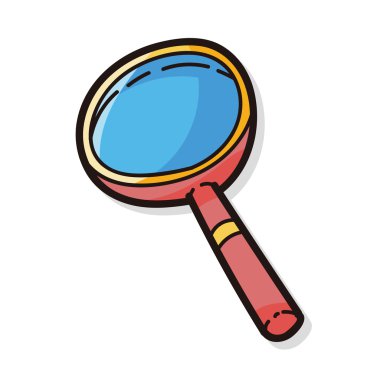 Büyüteç camı renk doodle