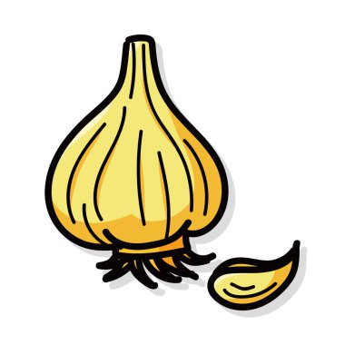 sebze soğan renk doodle