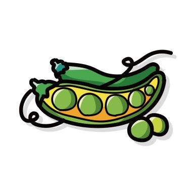 sebze bezelye renk doodle