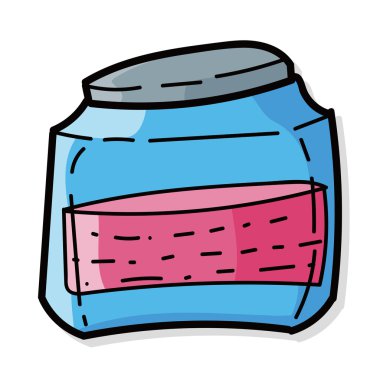 Cam Kavanoz renk doodle