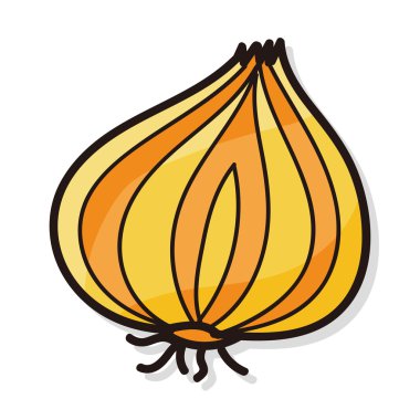 sebze soğan renk doodle