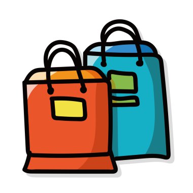 alışveriş çantası renk doodle