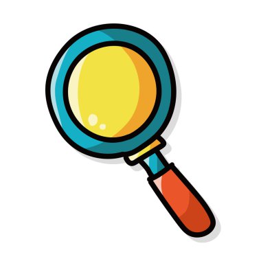 Büyüteç camı renk doodle