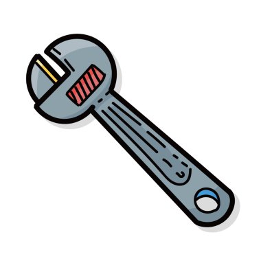 İngiliz anahtarı renk doodle