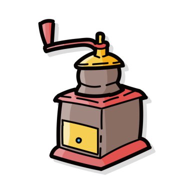 kahve öğütme makinesi renk doodle