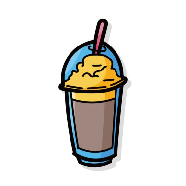 buz kahve rengi doodle