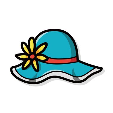 Güneş şapkası renk doodle