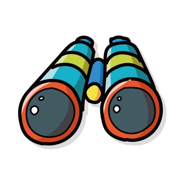 Binocular color doodle — Stock Vector