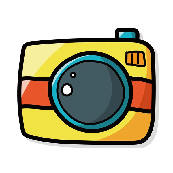 Camera color doodle — Stock Vector