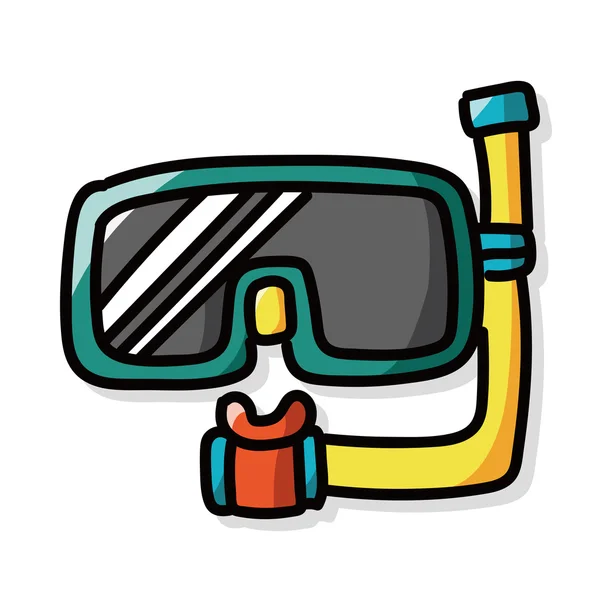 Snorkel couleur doodle — Image vectorielle