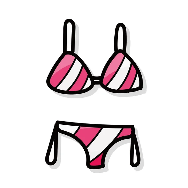 Bikini färg doodle — Stock vektor