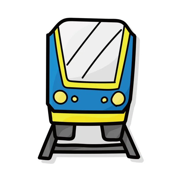 Doodle колір поїзд — стоковий вектор
