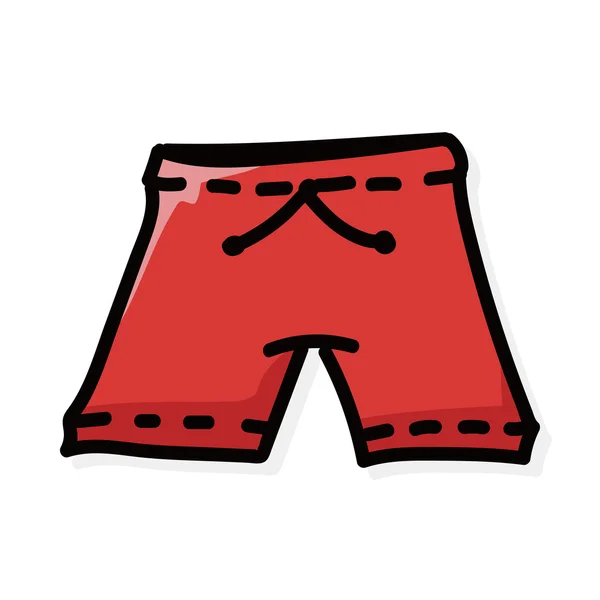 Pantalon court couleur doodle — Image vectorielle