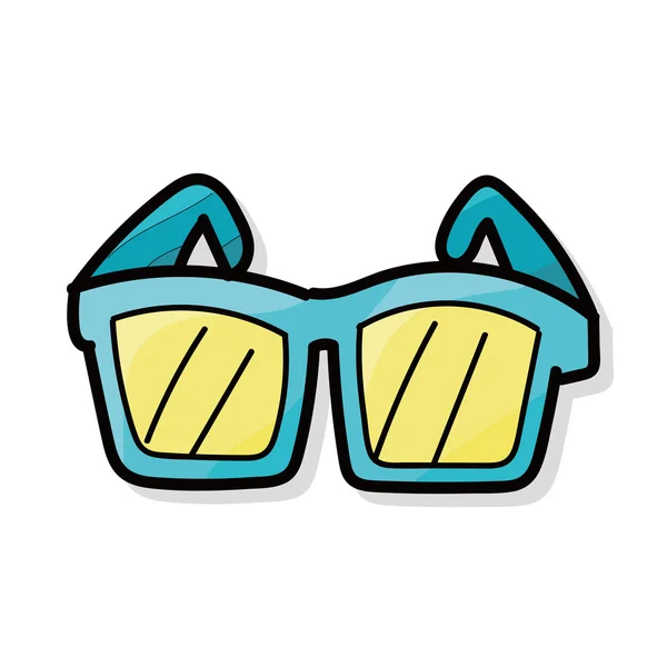 Lunettes de soleil couleur doodle — Image vectorielle