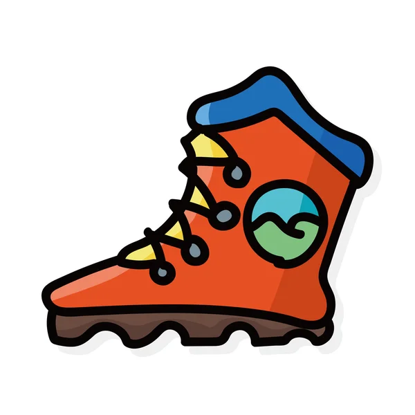 Roller skate color doodle — Stock Vector