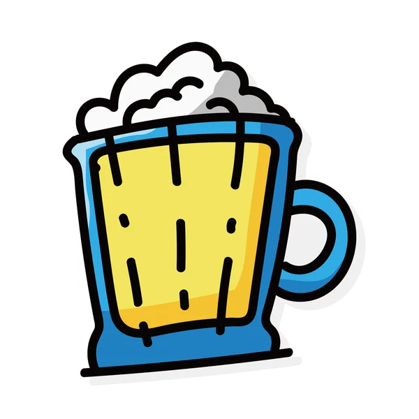 Bière couleur doodle — Image vectorielle