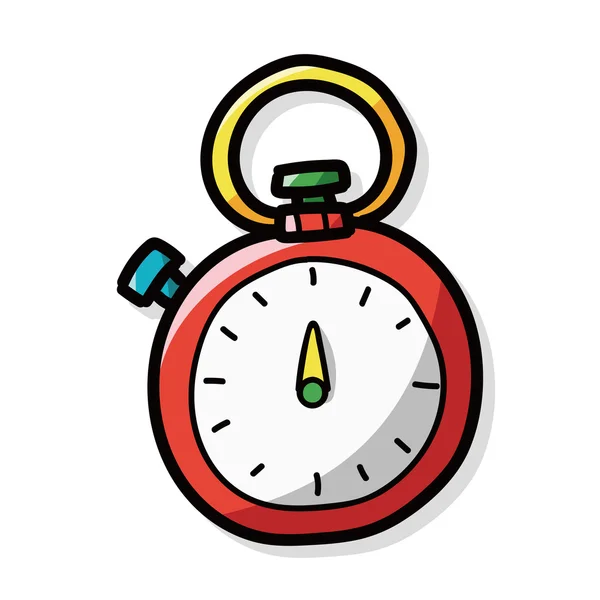 Chronomètre couleur doodle — Image vectorielle