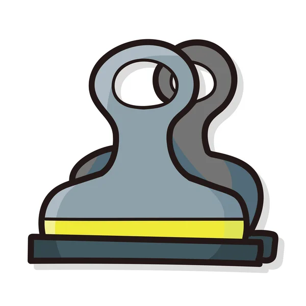 Briefpapier clip kleur doodle — Stockvector