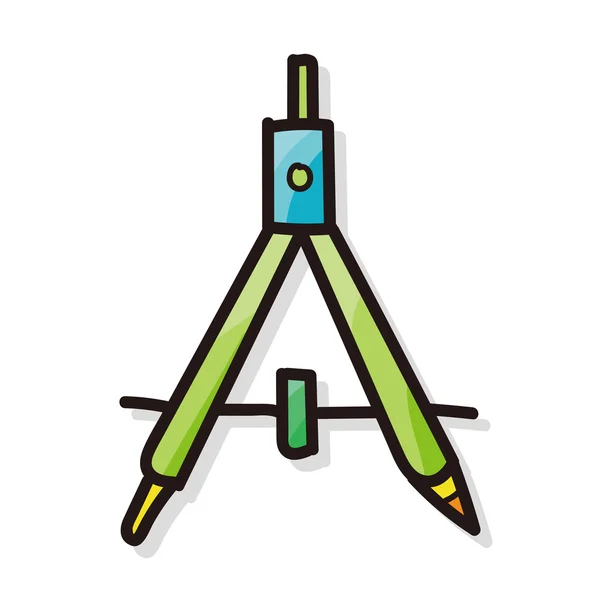 Compasses cor doodle —  Vetores de Stock